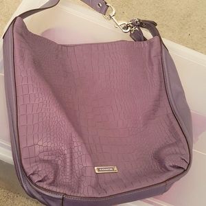 Purple gator coach bag